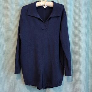 EUC XS blue Lunya Cotton Silk romper